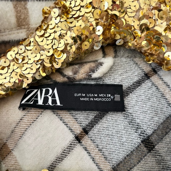 Zara Plaid Shacket with Pockets Button Down - Picture 4 of 4